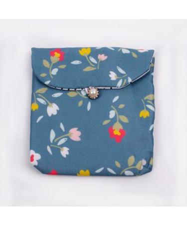 Buy Mobeon 2-Pack Women s Menstruation Organizer Bag - Soft Tampon Holder with Flower Motif (5.1x5.1in Blue A) - International Shipping Available - Buy Online on GoSupps.com