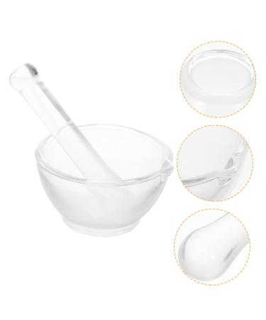 CliSpeed 1 set of glass mortar kitchen mortar and pestle mixing bowl pesto grinding tools Mini garlic shredder spice paste glass press mortar pepper mill household instrument