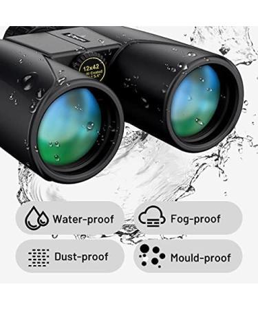 Kylietech 12X42 Binoculars with Phone Adapter | HD Waterproof Compact Binoculars for Bird Watching, Hunting, Hiking, Sports, and Concerts - Buy Online on GoSupps.com