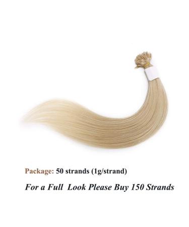 SEGO Bondings Extensions - Real 1G Keratin U-Tip Remy Human Hair - 50 Strands Light Blonde #613 - 16 (40cm) - 50g - Buy Online on GoSupps.com