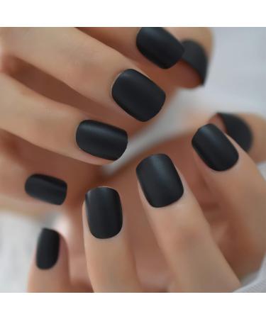 Black Matte Nail Polish | 7 Days Lasting Quick Dry Gel Varnish | Eco-Friendly Formula | Odorless Black Nail Paint for Women | Winter Christmas (10ML) - Buy Online on GoSupps.com