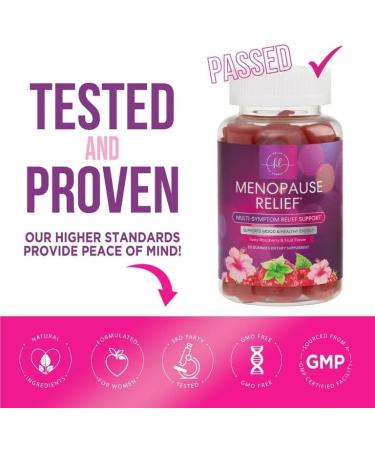 YHN Menopause Relief Gummies - Hormone Balance Support for Night Sweats, Hot Flashes & Mood Swings - 60 Gummies - Buy Online on GoSupps.com