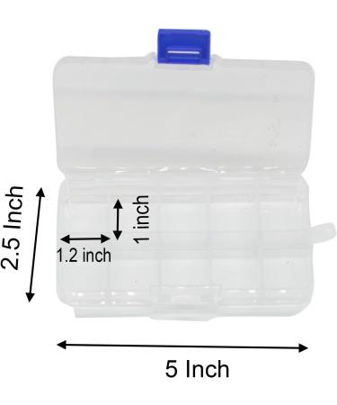 4 Pcs Adjustable Small Clear Plastic Jewelry Organizer Storage Box - 10-Grid Earring Tool Containers (White) x 4 - Buy Online on GoSupps.com