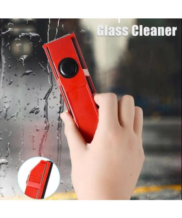 Glass Wiper Wiper Glass Double-sided Strong Magnetic High Suction Household High-level Cleaner For High-rise Window Cleaning Red - Buy Online on GoSupps.com