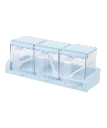 Alipis 1 Set Spice Jar Spices Plastic Containers Jars Seasoning Bottle Square Clamshell Kitchen Utensils BZCFZ216108483B6QV 24.3X9.4X9CM Blue