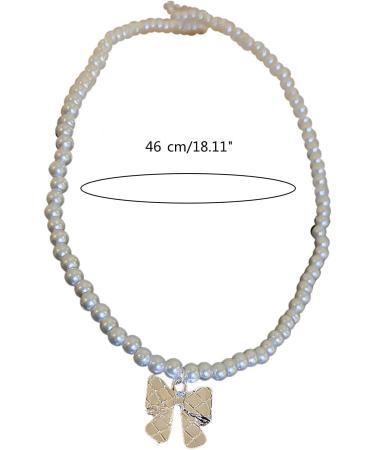 OralGos Elegant Pearl Bow Pendant Necklace for Women - Wedding & Party Jewelry - International Shipping Available - Buy Online on GoSupps.com