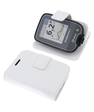 foto-kontor Case compatible with Abbott Freestyle Libre 3 Case Book Style white Protective Case Book White