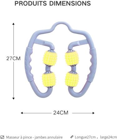2xk-Nov Anti-Cellulite Massage Roller - Deep Muscle Tissue Relief & Relaxation for Arms Neck & Legs (Yellow) - International Shipping Available - Buy Online on GoSupps.com