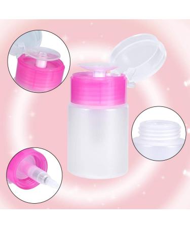 60 ML Pump Dispenser Bottle Nail Polish Remover Cleanser Dispenser Nail Art Tool 2 Colors Plastic Liquid Container with Flip Top Cap Empty Travel Containers for Cosmetic Lotion Face Toner(Pink) - Buy Online on GoSupps.com
