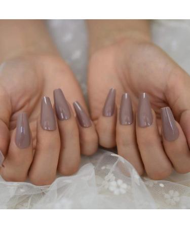 HUJL Artificial Nails - Thick Reusable Acrylic Nail Tips for Stunning Manicures | 24-Piece Set - Buy Online on GoSupps.com