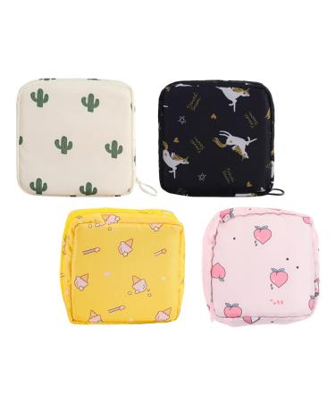 Beaupretty 4pcs Menstrual Pads Coin Purse Sanitary Napkin Holder Pouch Storage Pouch Sanitary