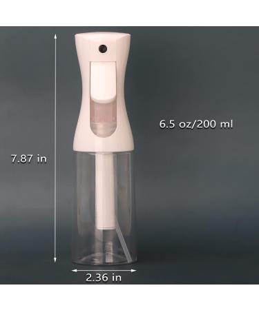 HINSOCHA 6.5 oz Clear Spray Bottle for Hair, Plants, and Cleaning - Fine Mist Continuous Spray - Buy Online on GoSupps.com