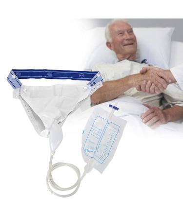 Urine Collector, Portable Wearable Collection Urinal Bag Ventilate Urine Collector Silicone Incontinence Bags with Elastic Waistband Elderly Urinal with Urine Catheter Bags for Adults Man Woman(01#)