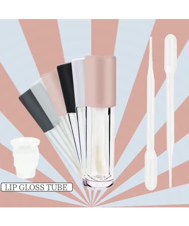 Cosidea 24 pcs 5ml Brush Lip Gloss Tubes - Clear with Pink Caps | Large Cosmetic Packaging Containers - Buy Online on GoSupps.com