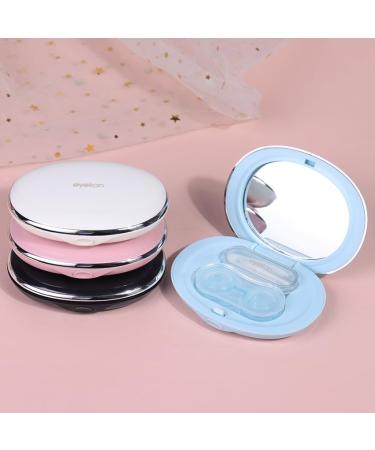 Buy Single Colored Contact Lens Case - Compact Oval Storage Container (White) for Safe & Stylish Eye Care - Buy Online on GoSupps.com
