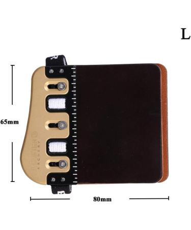 Bicaster Barebow Finger Tab - Cordovan Leather + Brass Plate - Left Hand Medium - Buy Online on GoSupps.com