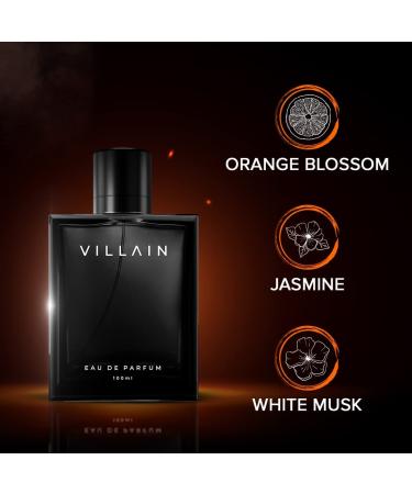 Vil'lain Perfume For Men Eau De Parfum Premium Long Lasting Fragrance Spray Woody & Spicy - 100ml (3.38 Fl Oz) - Buy Online on GoSupps.com
