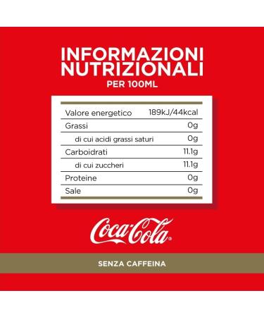 Coca Cola Mini Senza Caffeina Pack of 72 cans of soft drinks 150 ml of caffeine-free coke without caffeine - Buy Online on GoSupps.com