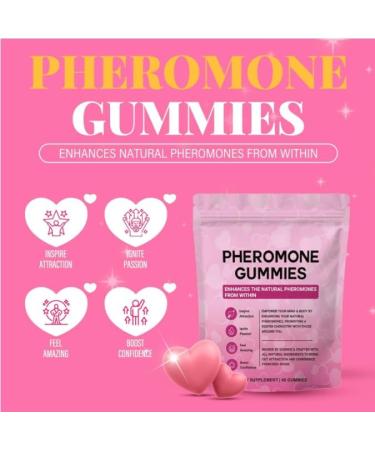 Pheromone Gummies For Women Strawberry Flavor Improve Social Attraction And Confidence 60 Gummies 1 pcs - Buy Online on GoSupps.com