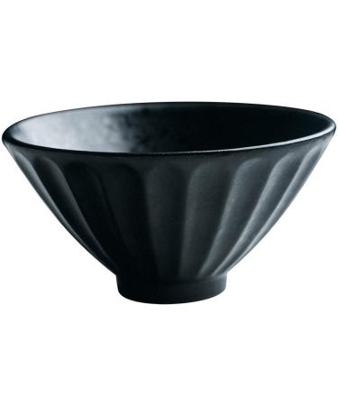 Bowl Snack Dip Bowls Dishware Creative Ceramic Ramen Bowl Black Matte Embossed High Rice Bowl Kitchen Tableware Rice Bowl Compatible with Kitchen Restaurant Gifts