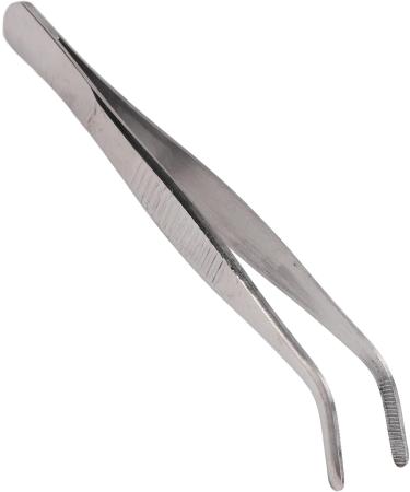 Tweezers Tool Portable Erosion Resistant Stainless Steel Tip Tweezers with Serrated Edge Easy to Clean for Watch Repair Bag (Curved Round Tip) - Buy Online on GoSupps.com