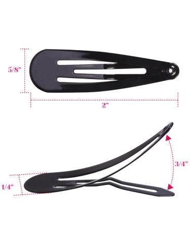80 Pcs 2-Inch Snap Hair Clips Barrettes for Girls - Non-Slip Hair Accessories for Women, Kids, Teens, Toddlers - Buy Online on GoSupps.com