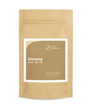 Terra Elements Organic Ginseng Powder 100 g I Panax Ginseng I 100% pure I Vegan I Raw food