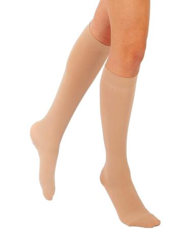 RIEMTEX Class 2 Compression Stockings CCL2 for Men & Women - Thrombosis Socks in Black or Beige Size 7 - Buy Online on GoSupps.com