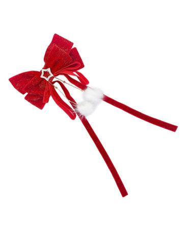 minkissy Hairpin Hair Bow for Women Bow Barrettes Women Bowknot Barrette Satin Bow Hair Barrette Hair Accessories for Girls Red Christmas Bow Bows for Women Child Princess Metal Headband