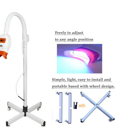 Lolicute Dental Mobile Teeth Whitening Lamp 54w - 14 LED Floor Stand Bleaching Kit - Buy Online on GoSupps.com