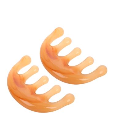 iplusmile 2 pi ces Peigne de Massage R sine Gua Sha Stimulateur Manuel pour Outil Relaxant pour Am lioration Teint Peigne T te Apaisant et