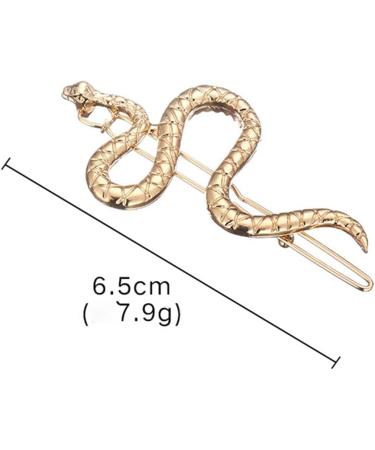 Inilbran Vintage Snake Hair Clip Barrette Gold Snake Hair Barrettes French Serpent Hairpin Barrette Decorative Bobby Pins Hair Accessories for Women and Girls Headdress - Buy Online on GoSupps.com
