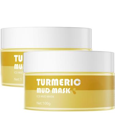 2 x 100 g turmeric facial mask turmeric clay mask blackhead remover facial cleanser cleansing facial mask antipore & acne clay mask for dry and impure skin facial mask 14 - Buy Online on GoSupps.com