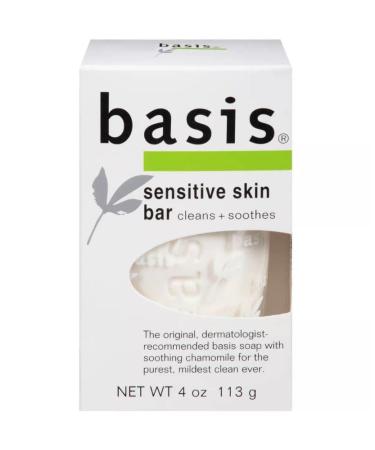Basis Sensitive Skin Cleansing Bar 4 oz (Quantity of 6)