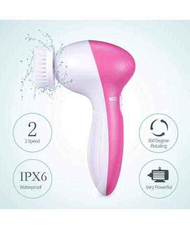 UBBETER Waterproof Facial Cleansing Brush Set | 2 Speeds, 5 Brush Heads - Buy Online on GoSupps.com