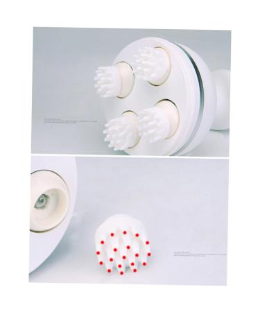 1stk head massage device head massage neck massage scalp massage cleaver. Head massage brush massage device for the head cervical spine. Massage white