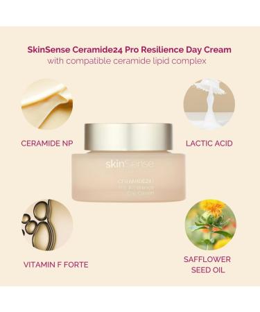 SkinSense Ceramide24 Pro-Resilience Day Cream 50ml. Anti-Ageing Day Cream for Women Ceramide Skin Repair Nourishing Face Cream for Women - Buy Online on GoSupps.com