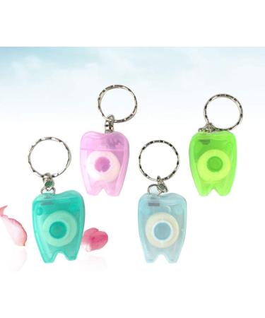 Buy Healifty 4-Piece Portable Dental Floss Keychain | Dentist Gifts | Flower Design for Easy Tooth Cleaning - Buy Online on GoSupps.com