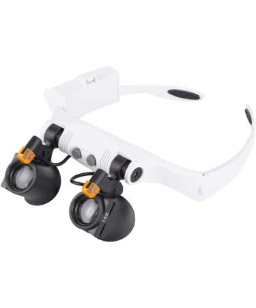 Portable Head Magnifier with 2 LED Lights Hands Free Headband ES with 6 Detachable Lenses 3X 4X 5X 6X 7X 10X Full of Stars
