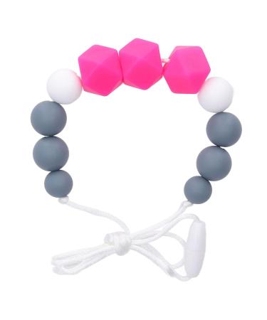 Teething Toy & Baby Feeding Chain - Easy to Clean Educational Food Accessory | Rose Red - Buy Online on GoSupps.com