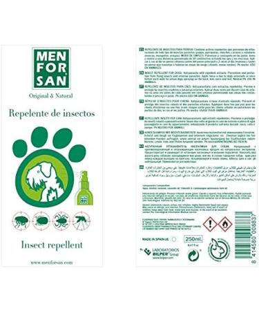 Menforsan Natural Insect Repellent with Citronella and Lemongrass 250ml - Effective Bug Spray - Buy Online on GoSupps.com