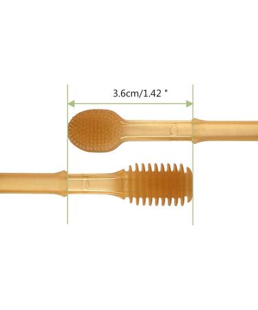 2-Pack Silicone Toothbrush Set for Babies 0-18 Months | Soft Bristles & Tongue Cleaner | Gentle Dental Care - Buy Online on GoSupps.com