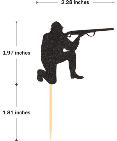 Deer Hunting Birthday Cupcake Toppers 48 Pieces Tree Target Hunter Cupcake Picks for Hunting Theme Party Cake Decoration Supplies - Buy Online on GoSupps.com