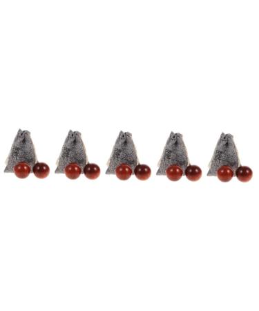 Healvian 5 sets Handball massage ball Massage balls for hand exercises fitness balls for the hand portable handballs Hand massage balls rosewood scrollrad wooden nail massage device roll the ball
