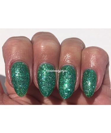 Bluesky Gel Polish Green Fine Glitter Sparkle VIP21 Nail UV LED Soak Off 10ml - Buy Online on GoSupps.com
