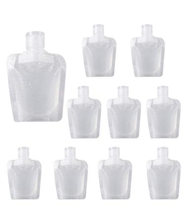 Liquid Packaging Bag 10pcs 30ml Portable Refillable Empty Squeeze Bags Leak-proof Cosmetic Containers Transparent Packaging Bags for Lotion Shampoo Face Cream Hand Soap