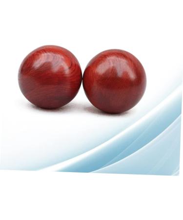 Homsfou Baoding Balls - 2PC Asian Meditation Balls for Wrist Strengthening & Relaxation | Wooden Chinese Massage Fitness Balls (5cm) - Red - Buy Online on GoSupps.com