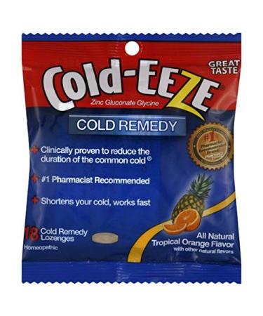 COLD-EEZE Lozenges Natural Tropical Fruit 18 Each