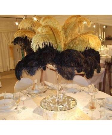 Sowder 10pcs Black Ostrich Feathers 12-14inch for Home Wedding Decoration - Buy Online on GoSupps.com