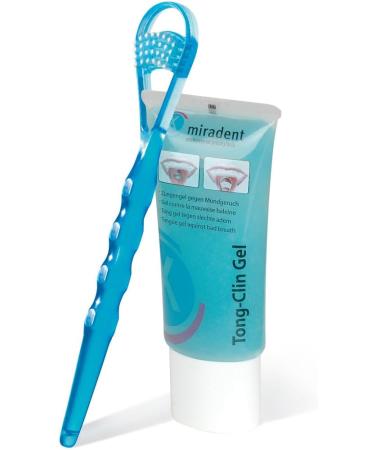 Miradent Tong-Clin Tongue Cleaning Gel 50ml | Alcohol-Free Formula with Chamomile Sage & Marigold | Fresh Breath & Gentle Tongue Care | International Shipping Available - Buy Online on GoSupps.com